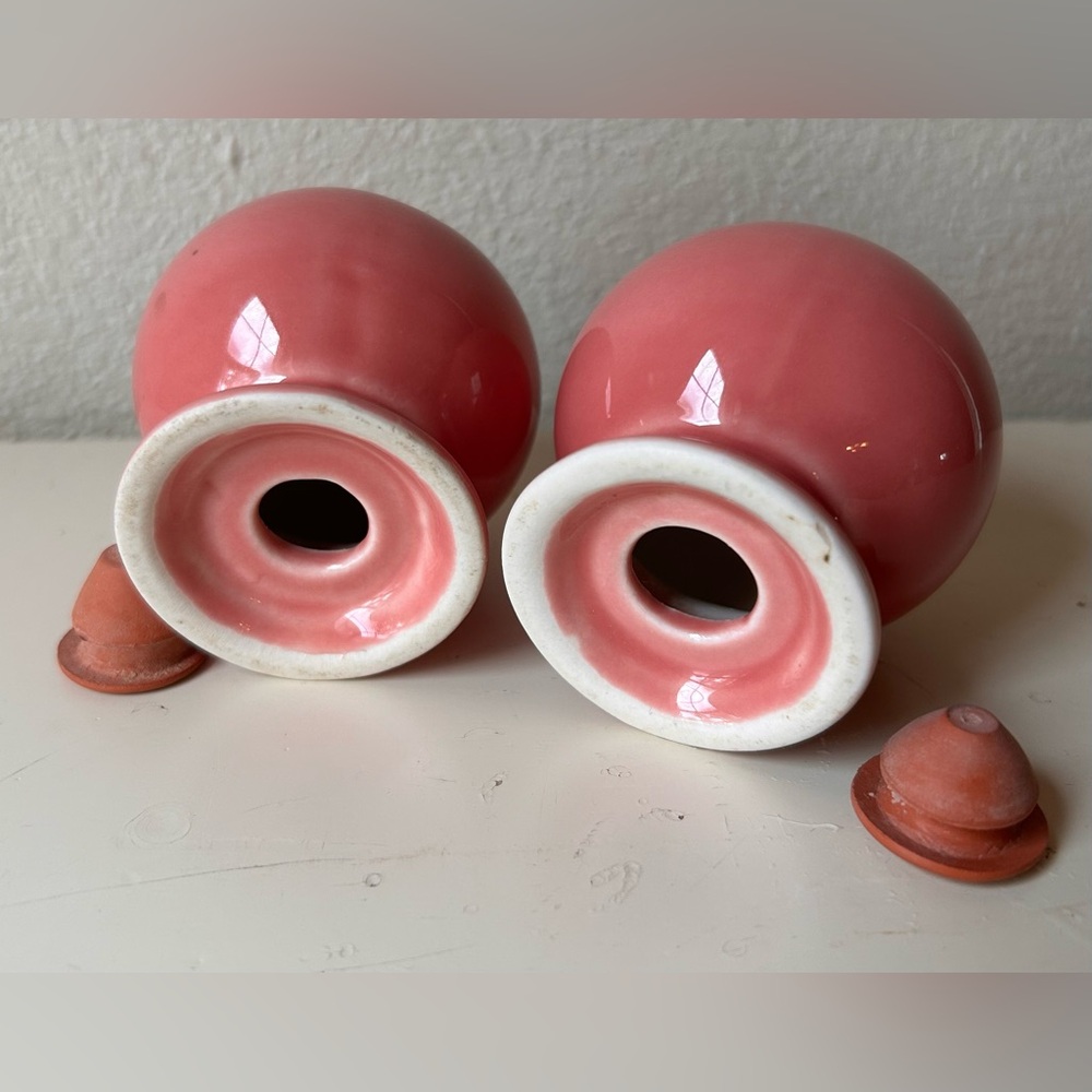 Fiestaware Pink Salt and Pepper Shakers - Picture 3 of 5